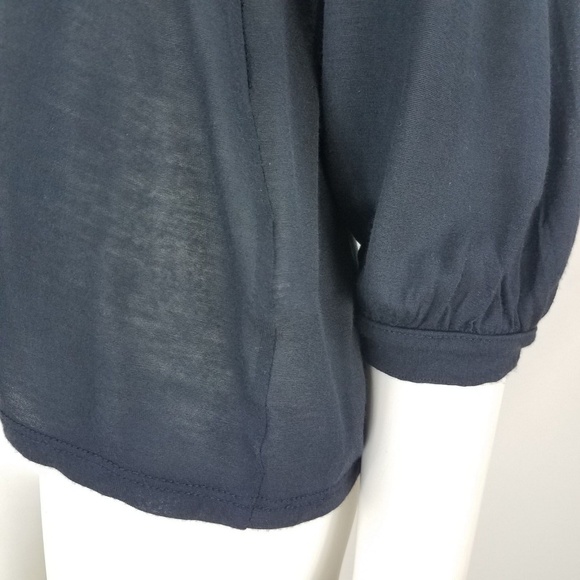 JOIE SOFT Pleated 3/4 Sleeve Grey Blouse Size S - Picture 5 of 8